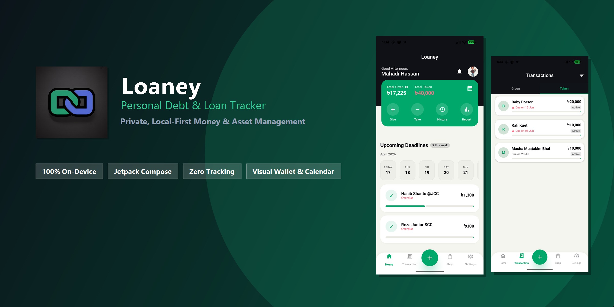 Loaney: Debt & Loan Tracker